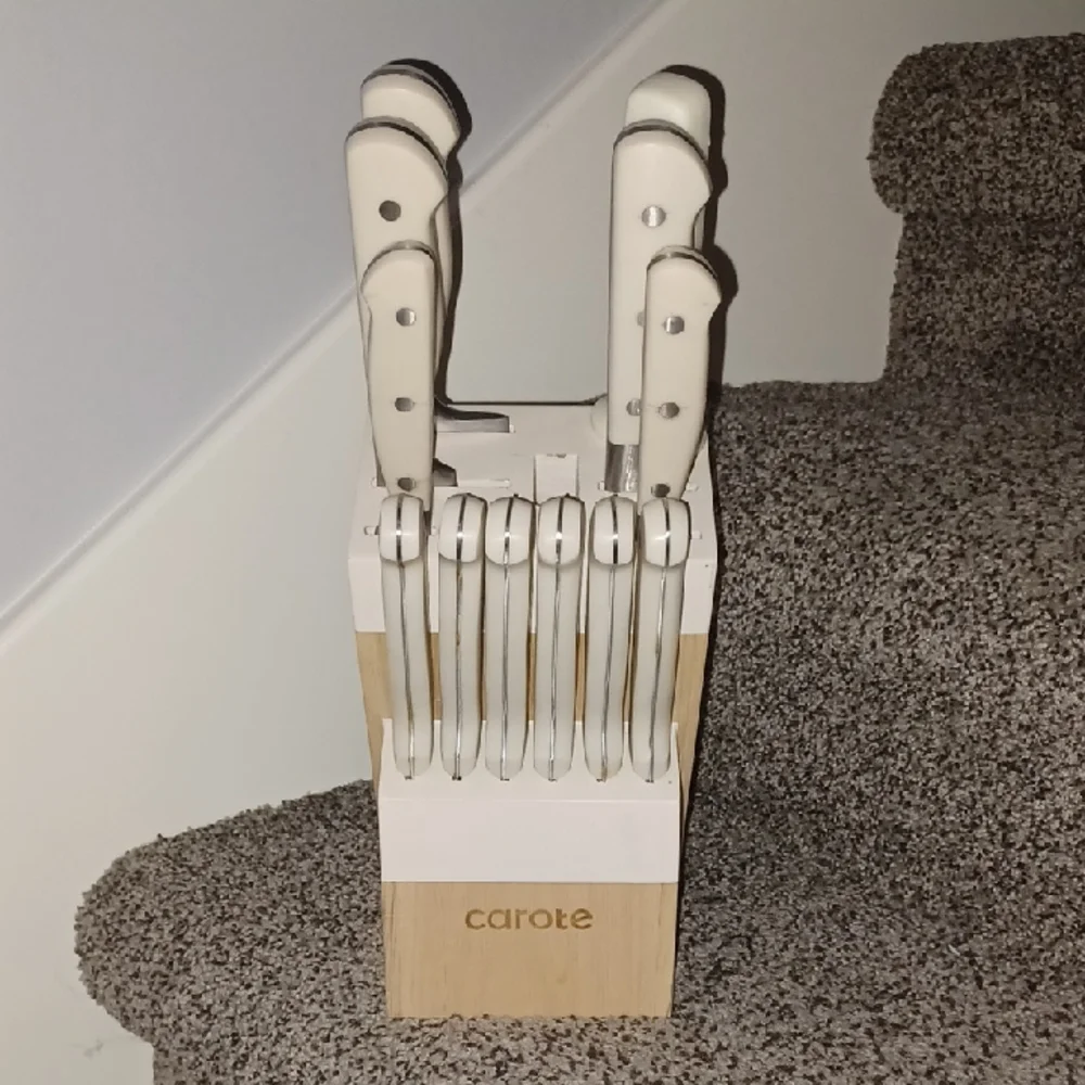 White Knife Block Set